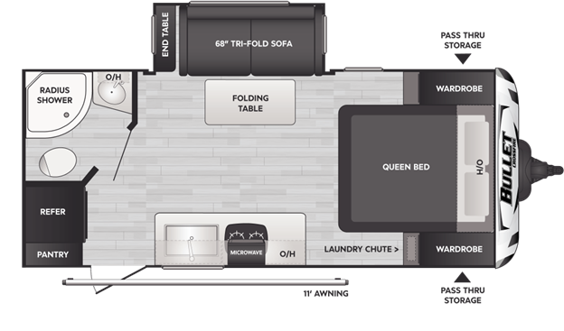 2023 KEYSTONE CROSSFIRE 1850RB, , floor-plans-day image number 0